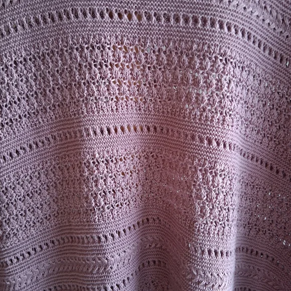 🛍 J. Jill Crocheted Open-Knit Crewneck Pullover Sweater Sz. TL.EUC - Picture 3 of 6